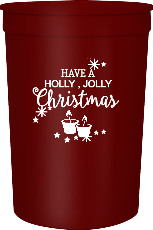 Holiday Have Holly Jolly Christmas 16oz Stadium Cups Style 126830