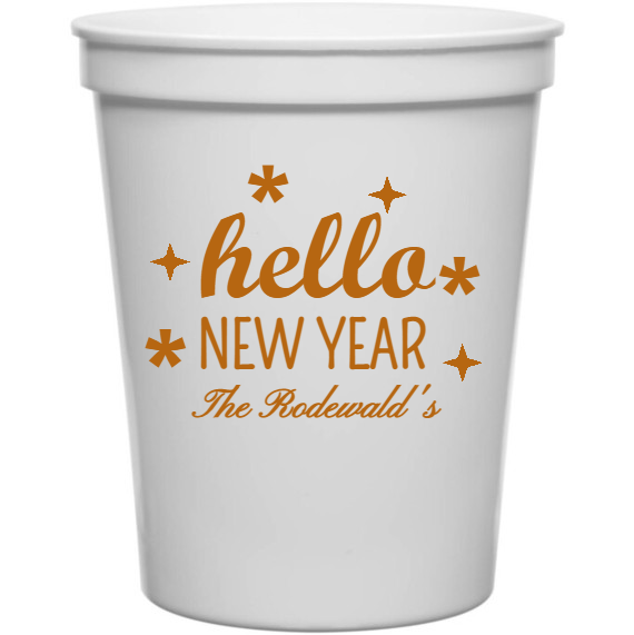 Holiday Hello New Year The Rodewalds 16oz Stadium Cups Style 127319