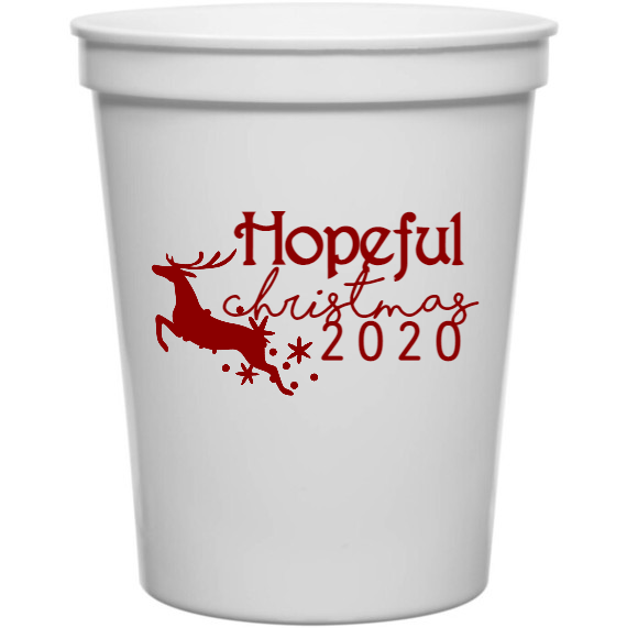 Holiday Hopeful Christmas 2 16oz Stadium Cups Style 127401