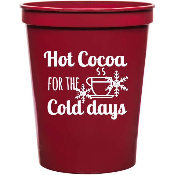 Holiday Hot Cocoa For The Cold Days 16oz Stadium Cups Style 127777