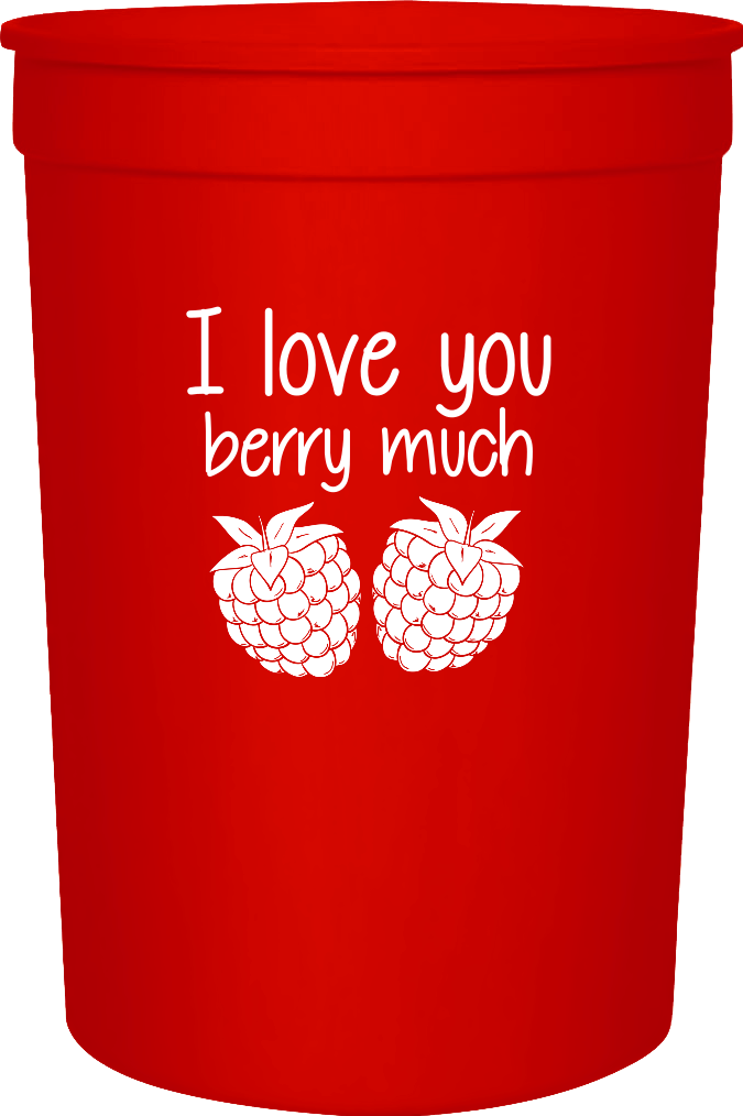 Wedding Love You Berry Much 16oz Stadium Cups Style 101528