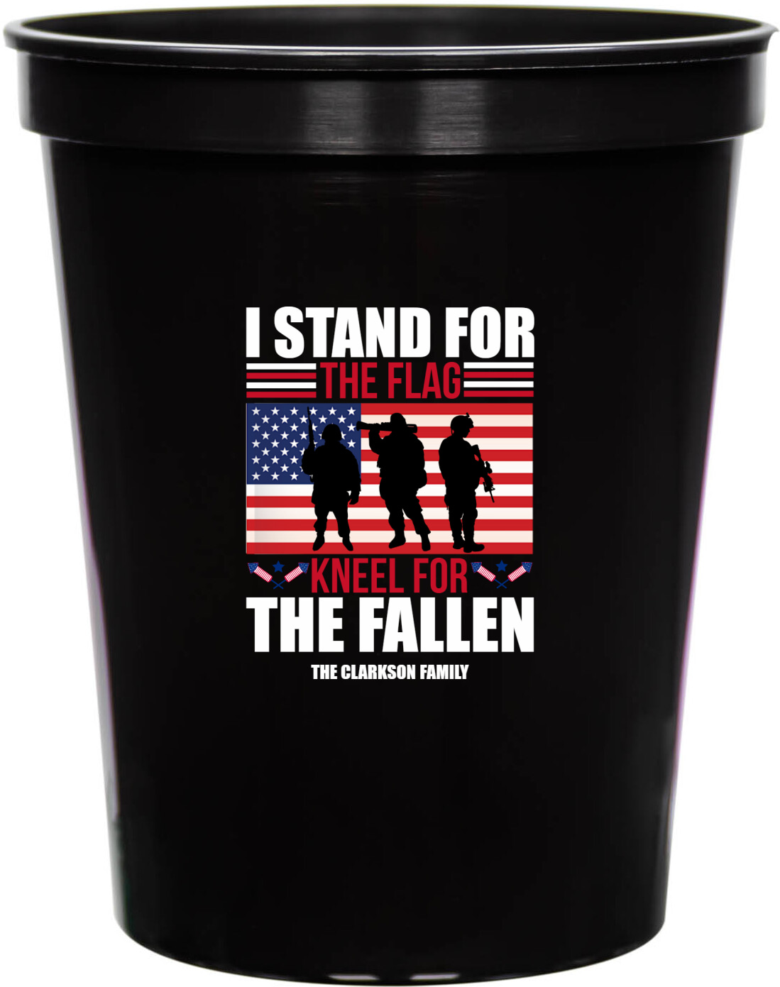 I Stand For The Flag Kneel Fort The Fallen 16oz Stadium Cups Style 172768