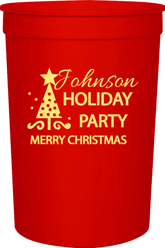 Holiday Johnson Party Merry Christmas 16oz Stadium Cups Style 126820