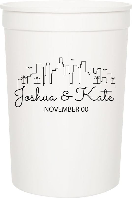 Wedding Joshua Kate November 00 16oz Stadium Cups Style 122577