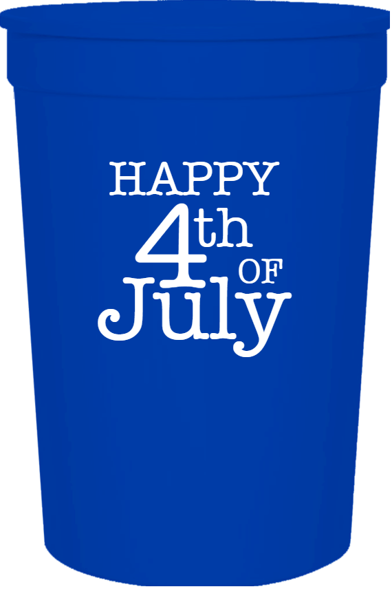 Fourth Of July Happy 4 16oz Stadium Cups Style 107635