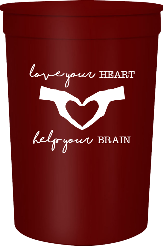 American Stroke Awareness Month Love Your Help Heart Brain 16oz Stadium Cups Style 106012