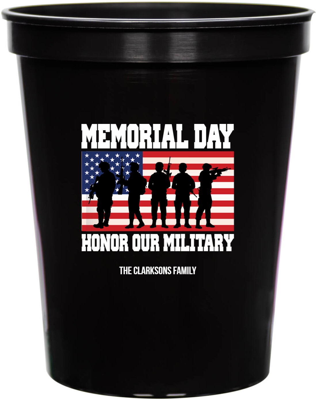 Memmorial Day Honor Our Military Memorial 16oz Stadium Cups Style 173082