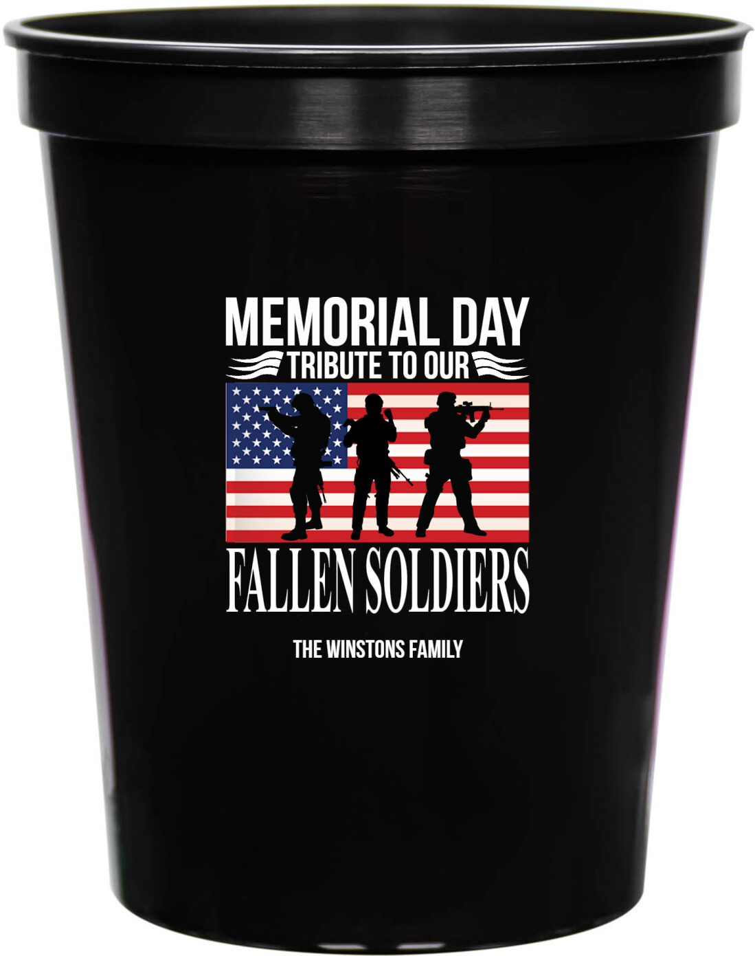 Memorial Day Tribute To Our Fallen Soldiers 16oz Stadium Cups Style 173020