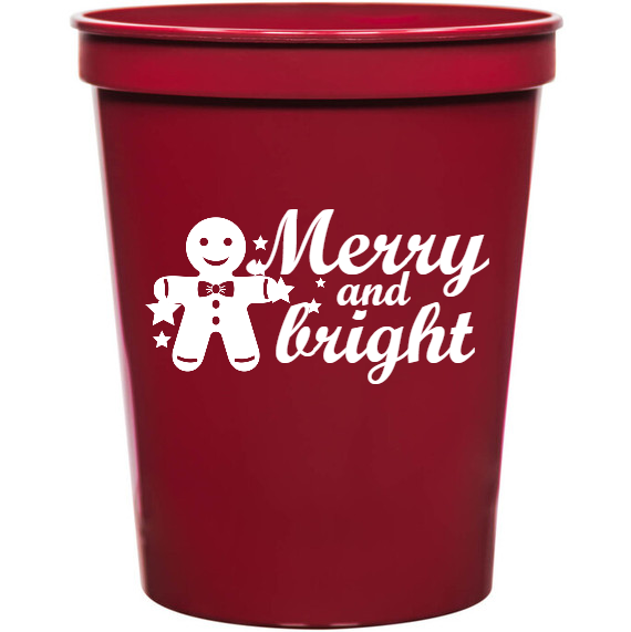 Holiday Merry And Bright 16oz Stadium Cups Style 127676