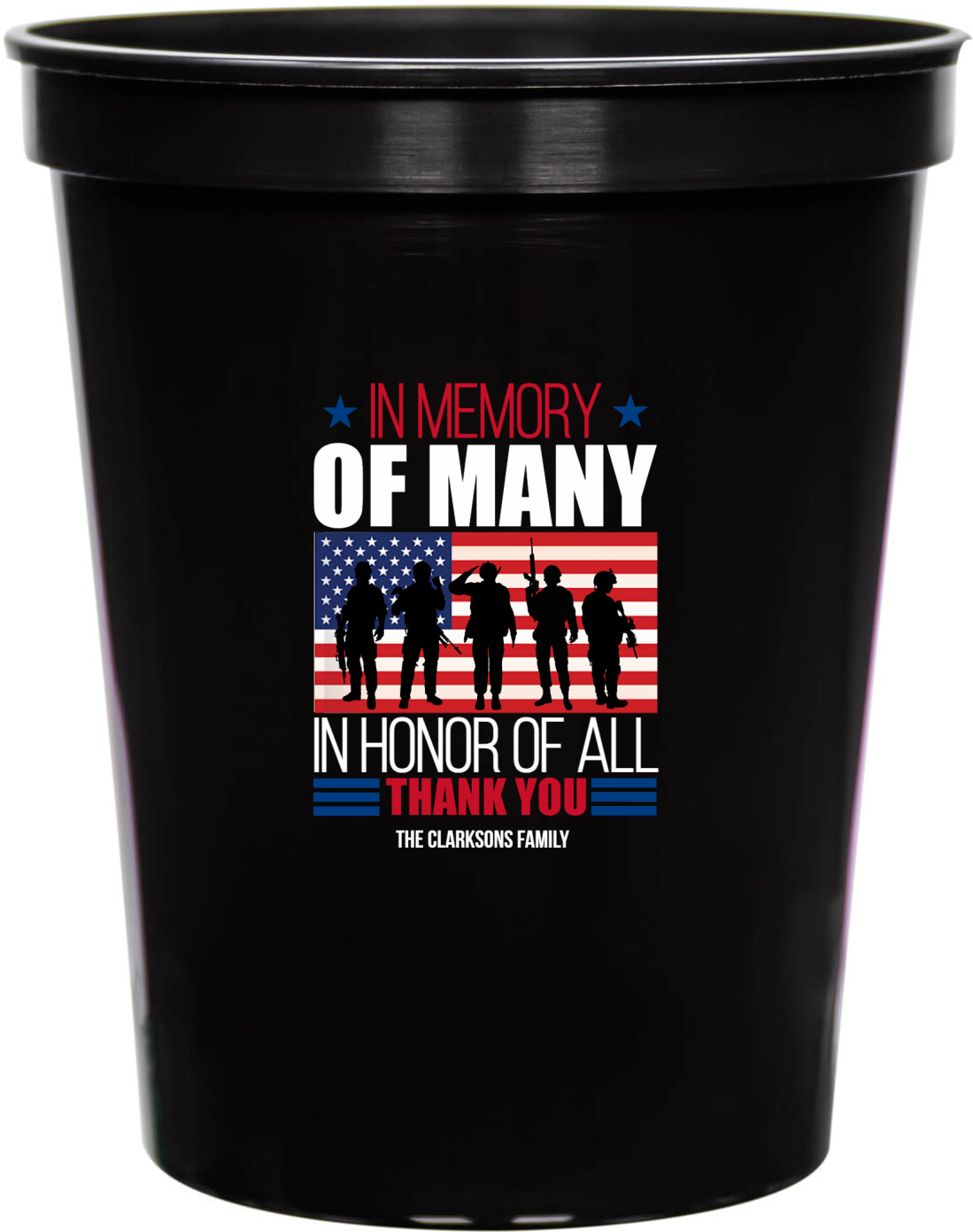 In Memory Of Many In Honor Of All Thank You 16oz Stadium Cups Style 173085