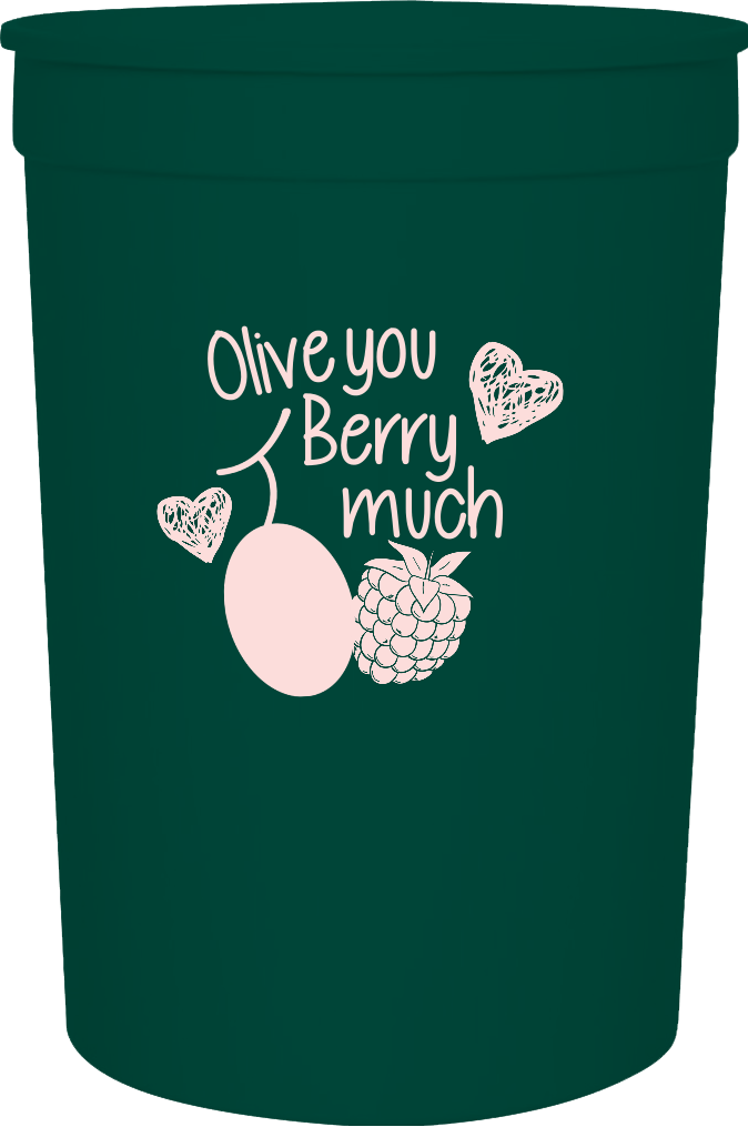 Wedding Olive You Berry Much 16oz Stadium Cups Style 101510