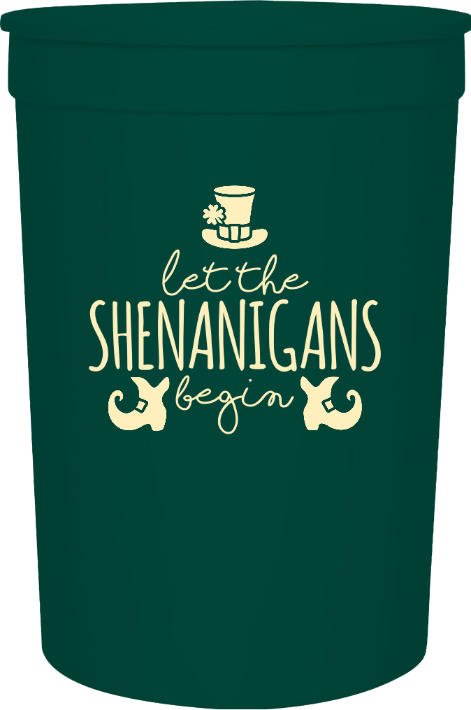 Saint Patricks Day Shenanigans Let The Begin 16oz Stadium Cups Style 102198