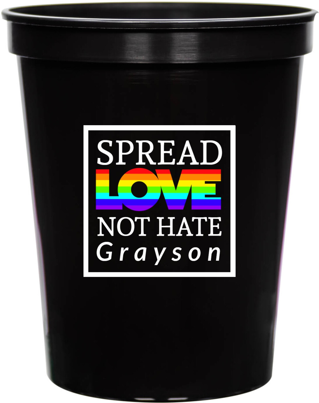 Spread Love Not Hate 16oz Stadium Cups Style 171633