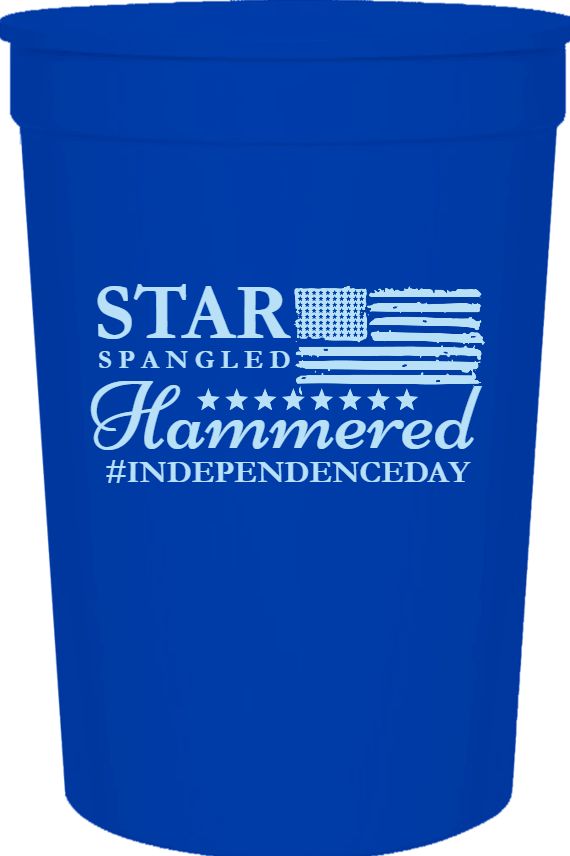 Independence Day Star S G L Hammered independenceday 16oz Stadium Cups Style 119353