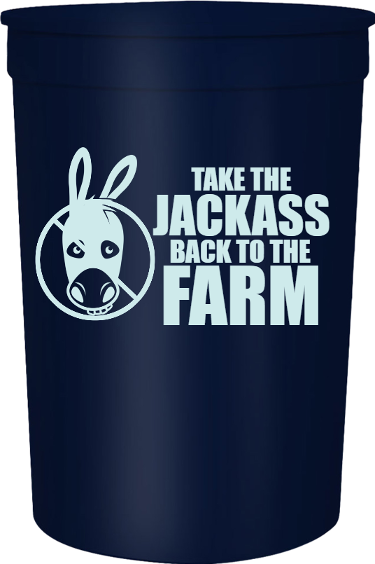 Political Take The Jackass Back To Farm 16oz Stadium Cups Style 122632