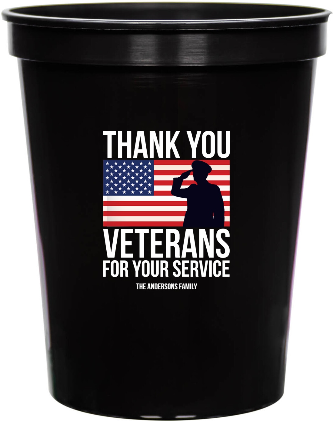 Thank You Veterans For Four Service Your 16oz Stadium Cups Style 172795