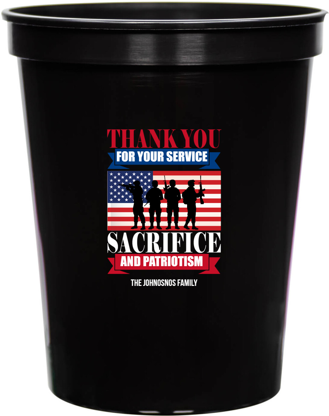 Thank You For Your Service Sacrifice And Patriotism 16oz Stadium Cups Style 173030