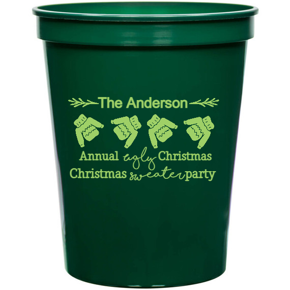 Holiday The Anderson Annual Christmas Ugly Party Sweater 16oz Stadium Cups Style 127388
