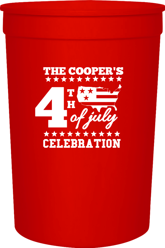 Independence Day The Coopers 4 TH Of July Celebration 16oz Stadium Cups Style 119350