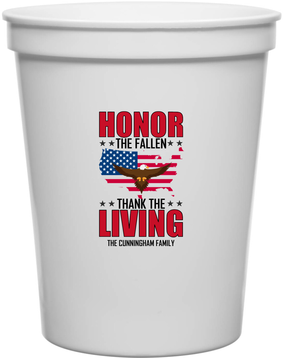 Honor The Fallen Thank The Living 16oz Stadium Cups Style 172829
