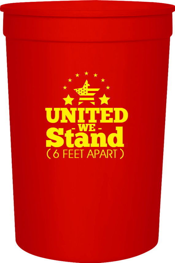 Independence Day United - We Stand 6 Feet Apart 16oz Stadium Cups Style 119567