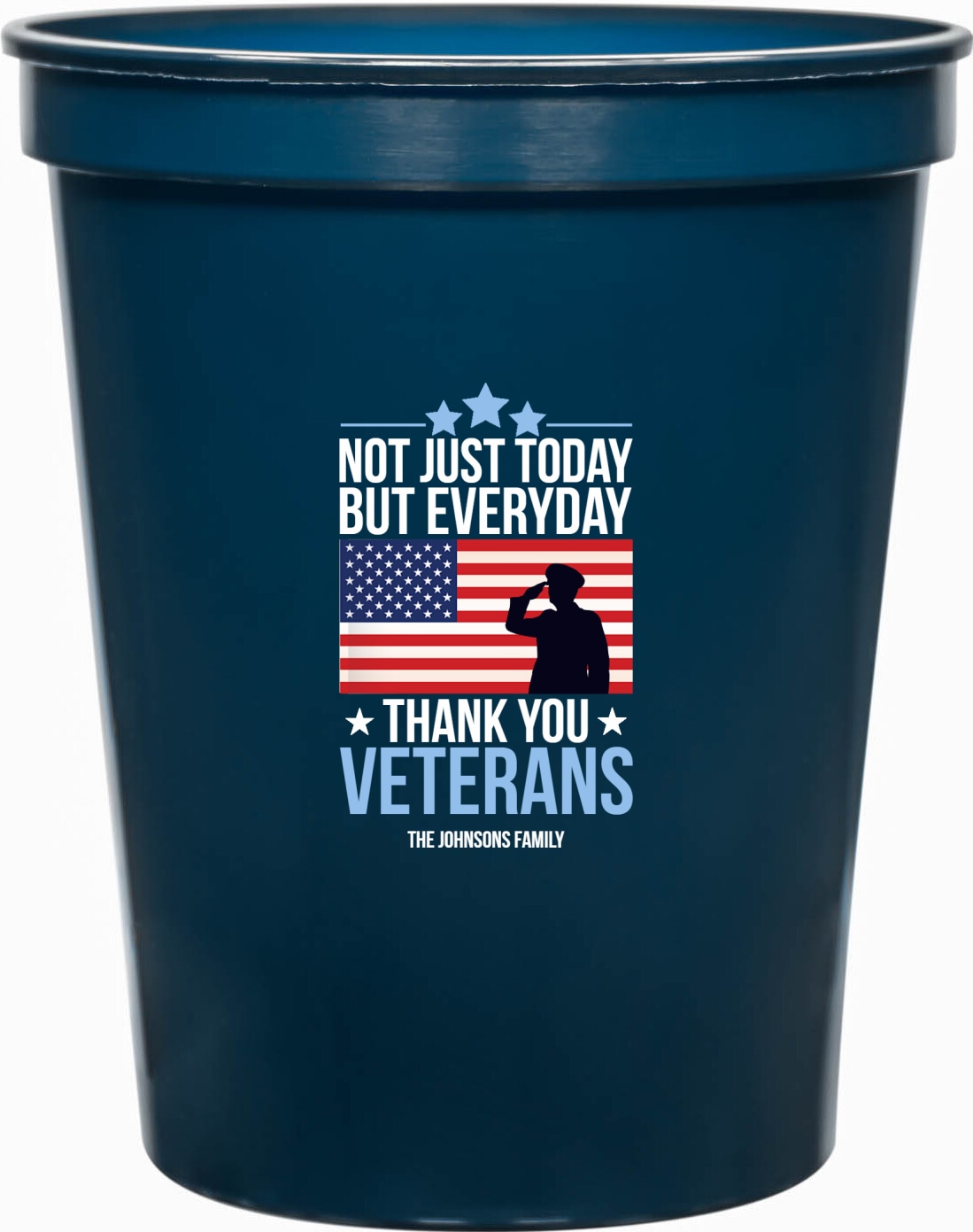 Not Just Today But Everyday Thank You Veterans 16oz Stadium Cups Style 172802
