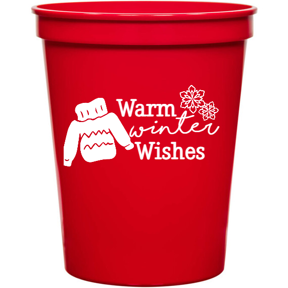 Holiday Warm Winter Wishes 16oz Stadium Cups Style 127774