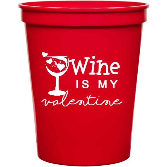 Holiday Wine S M Valentine 16oz Stadium Cups Style 128303