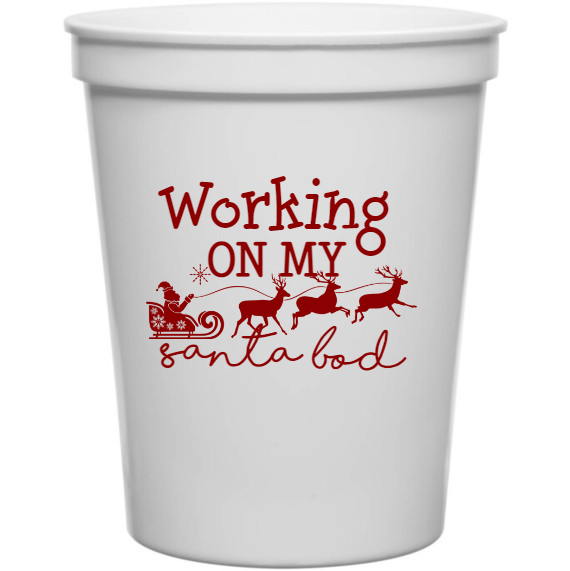 Holiday Working On My Santa Bod 16oz Stadium Cups Style 127396