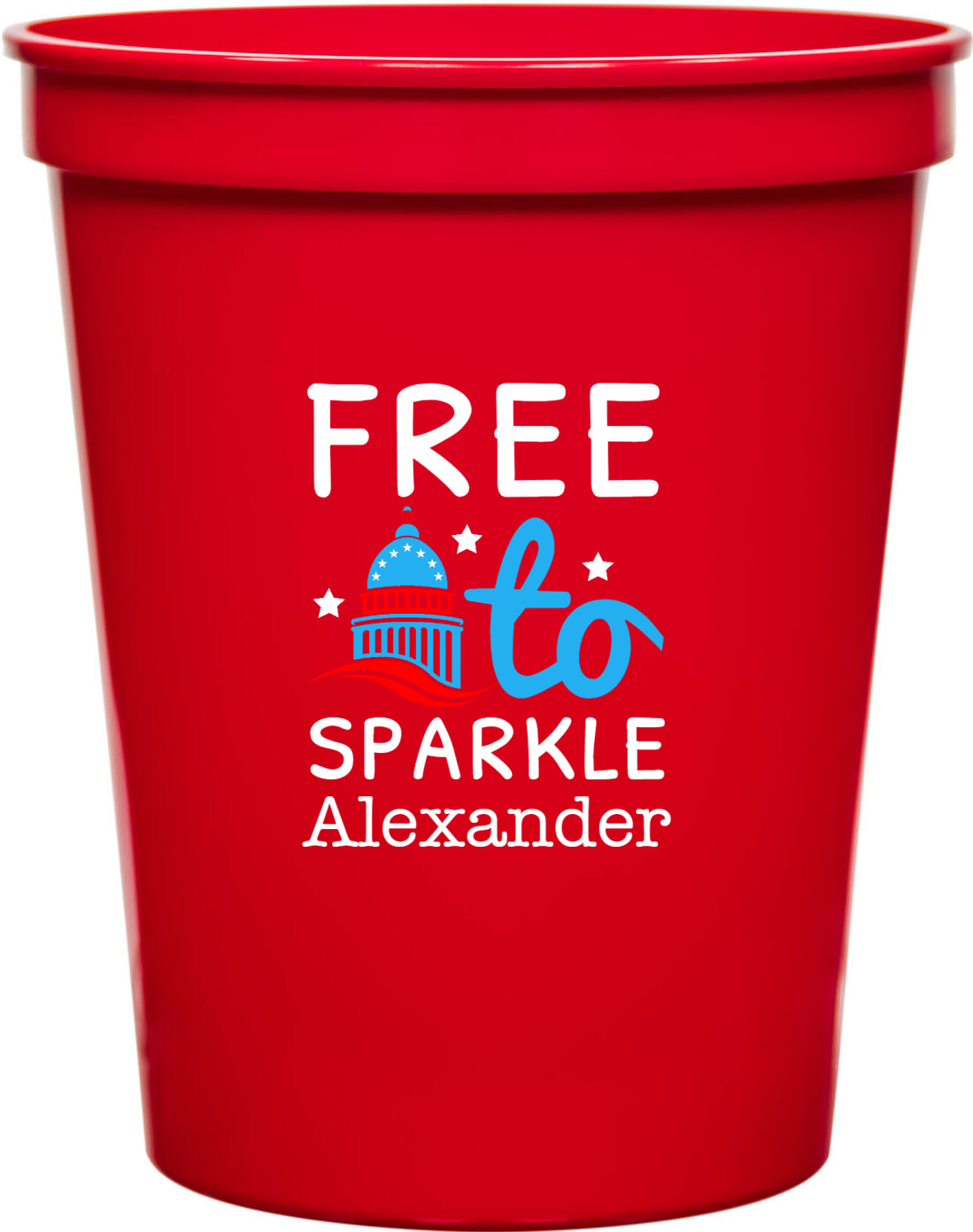 Free To Sparkle 16oz Stadium Cups Style 173035