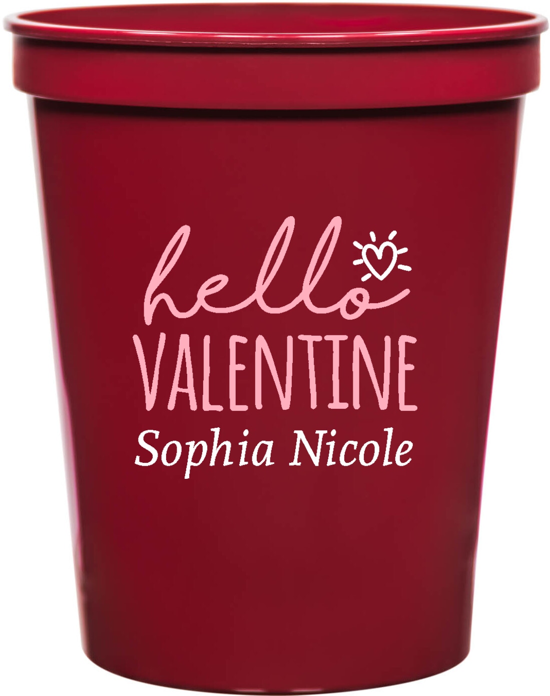 Hello Valentine Sohpia Nicole 16oz Stadium Cups Style 169476