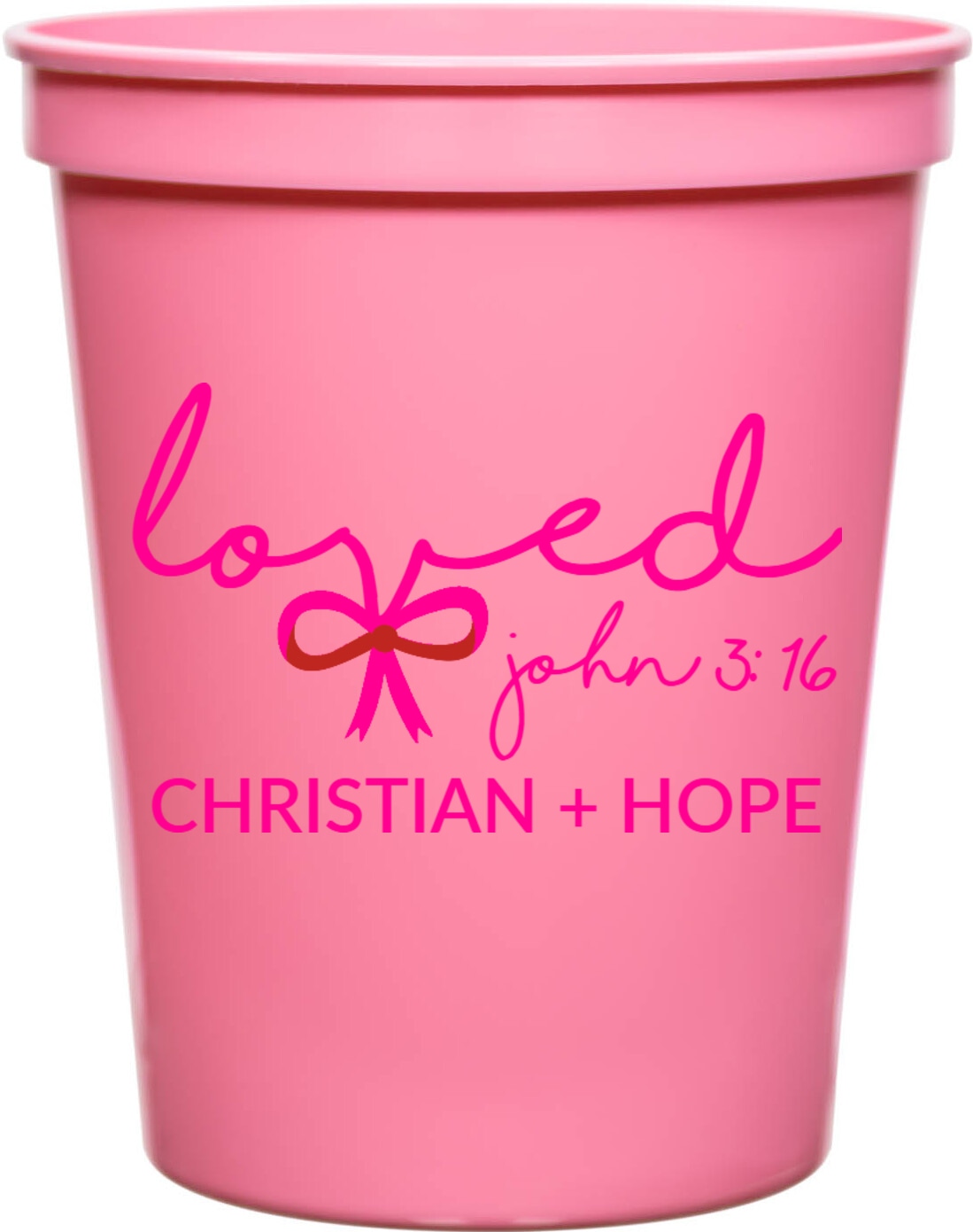 Loved John 3 16 Christian Hope 16oz Stadium Cups Style 169614
