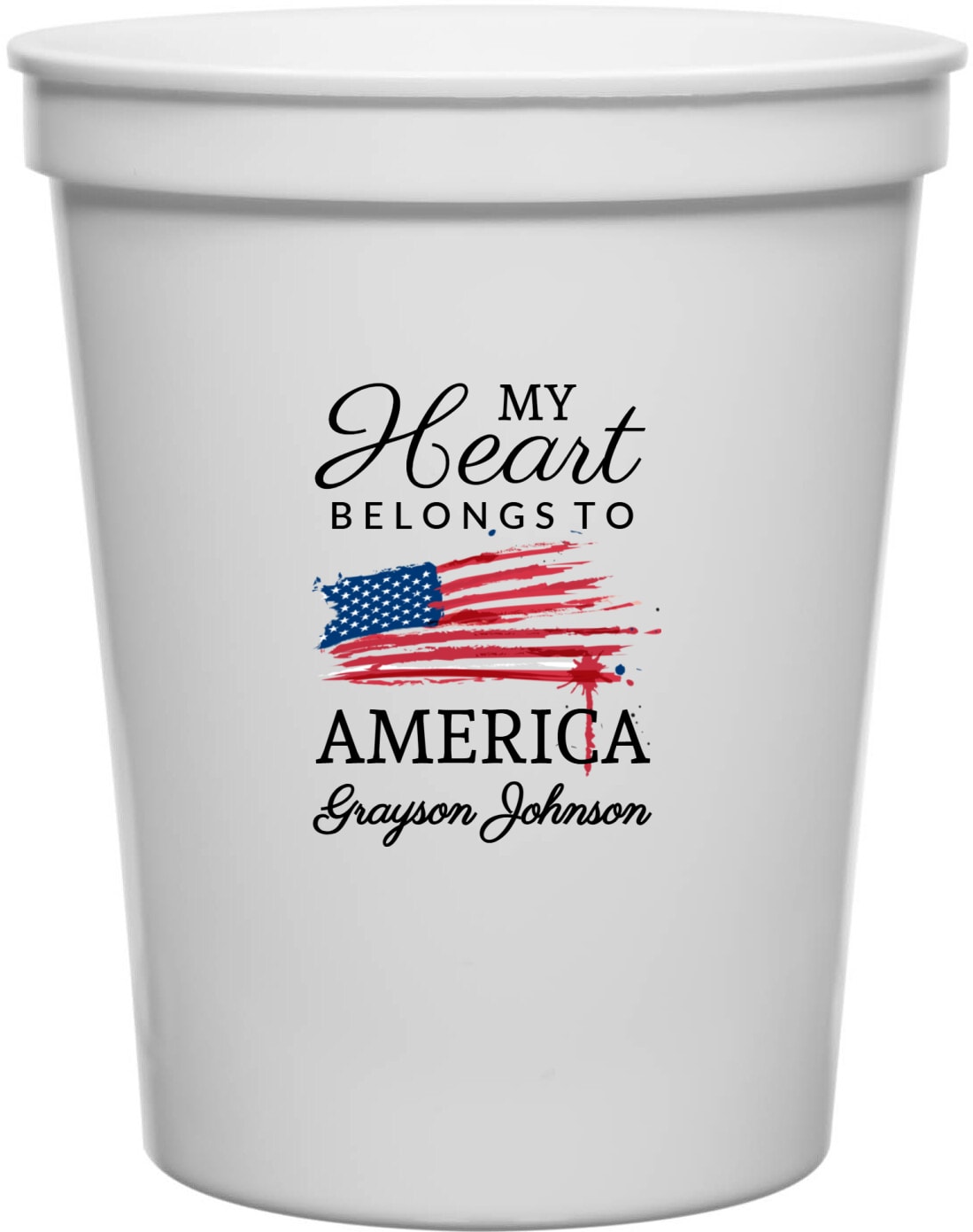 My Heart Belongs To America 16oz Stadium Cups Style 173006