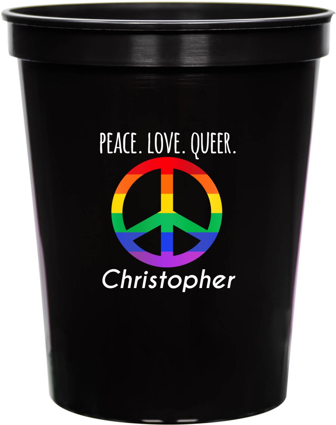 Peace Love Queer 16oz Stadium Cups Style 173219