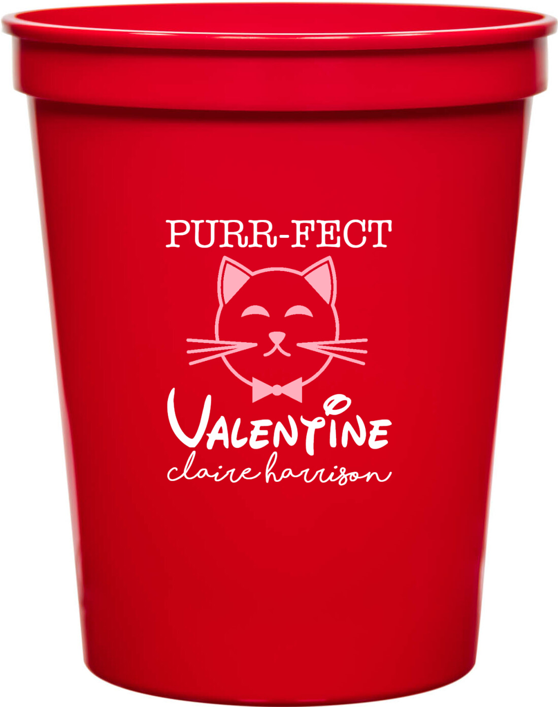 Purrfect Valentine Claire Harrison 16oz Stadium Cups Style 169601
