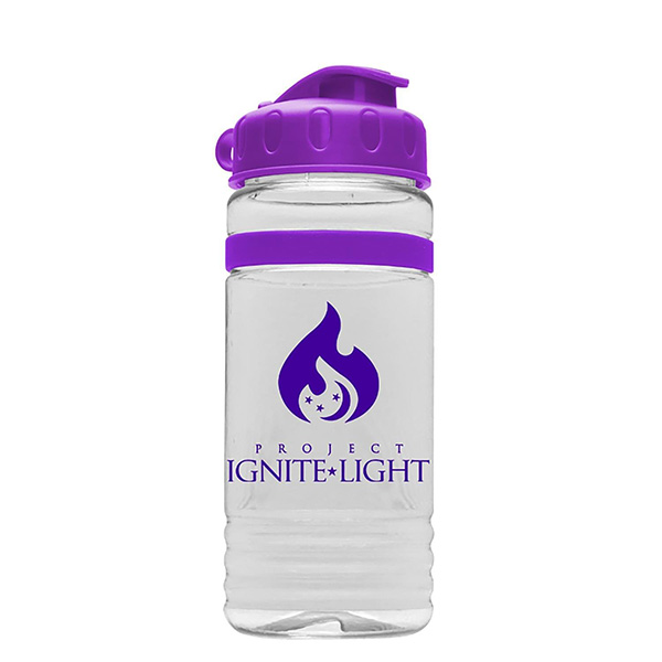 Groove Stripe 20 Oz. Tritan Sports Bottle With Flip