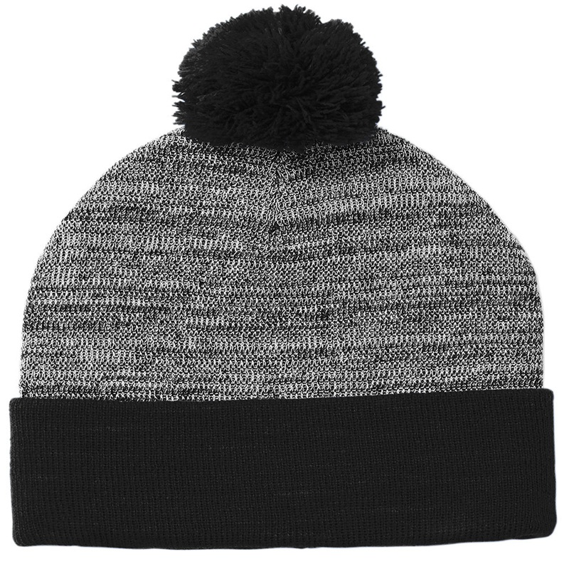 Sport-Tek Heather Pom Pom Beanie