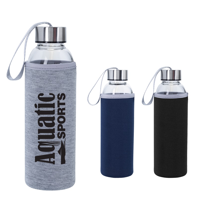 18 Oz. Aqua Pure Glass Bottles