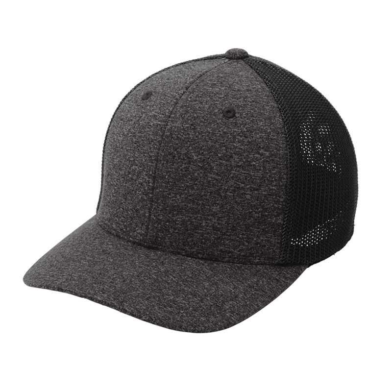 Port Authority Flexfit Melange Mesh Back Trucker Cap