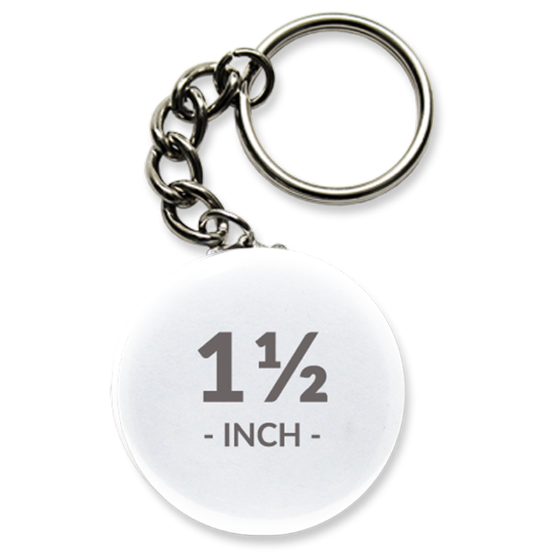 1 1/2 Inch Round Key Chain Buttons