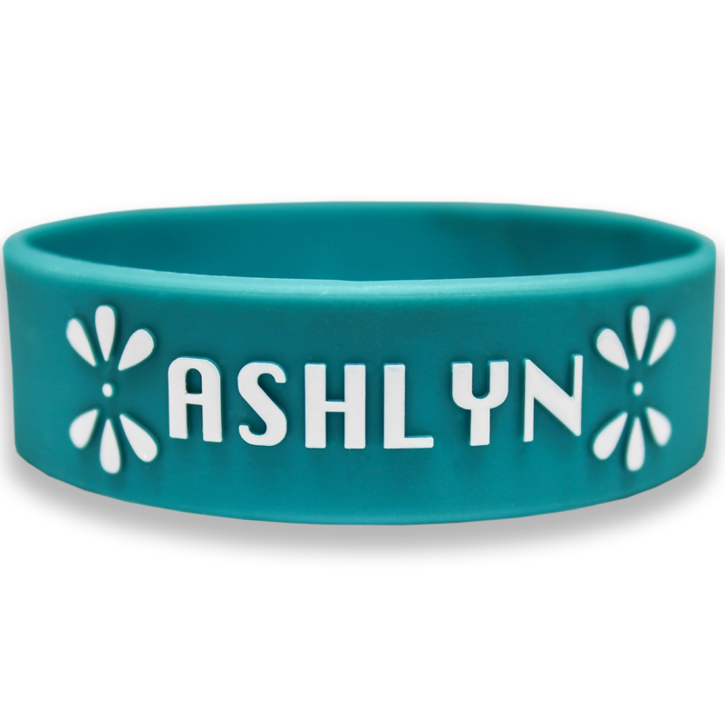 1 Inch Embossed Printed Wristbands