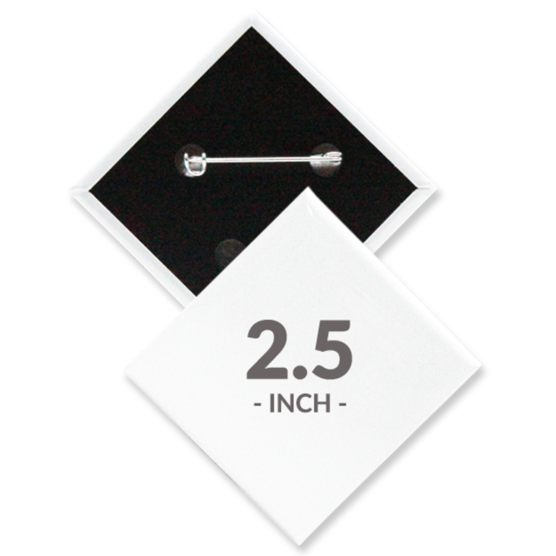 2.5 X 2.5 Inch Diamond Custom Buttons