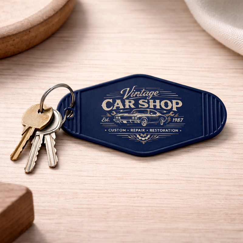 Custom Vintage Motel Keychains