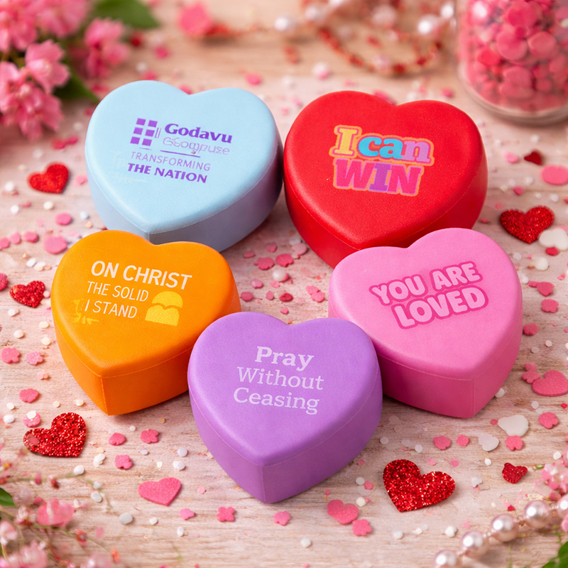 Custom Candy Heart Stress Balls