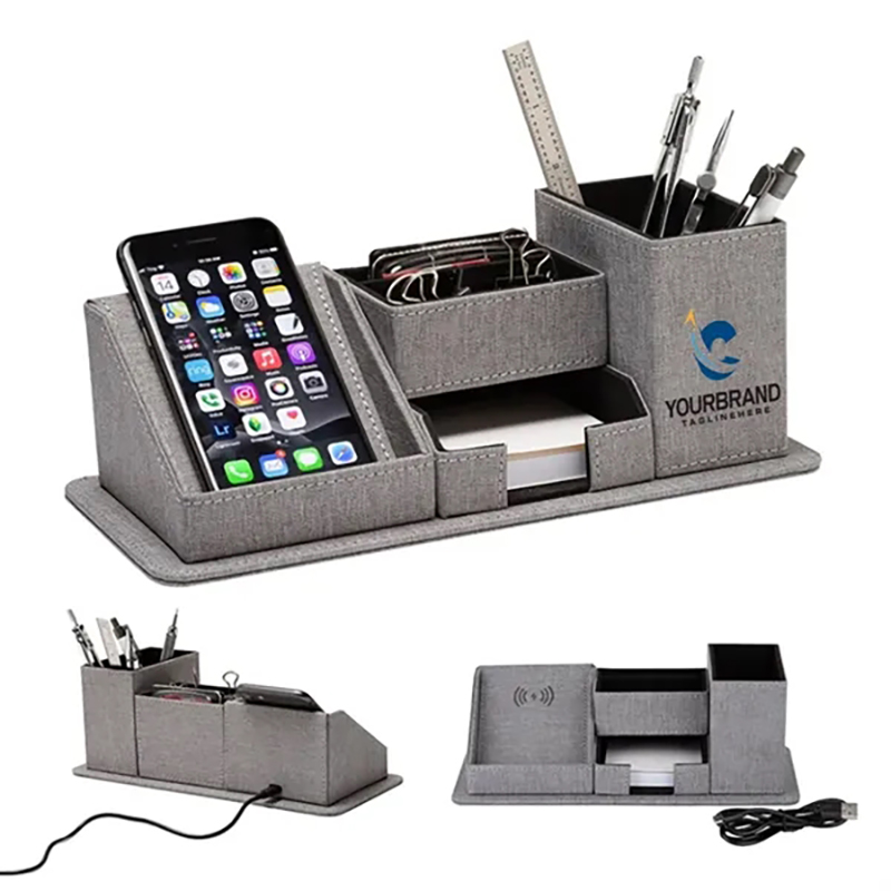 Wireless Charging Desk Organizer