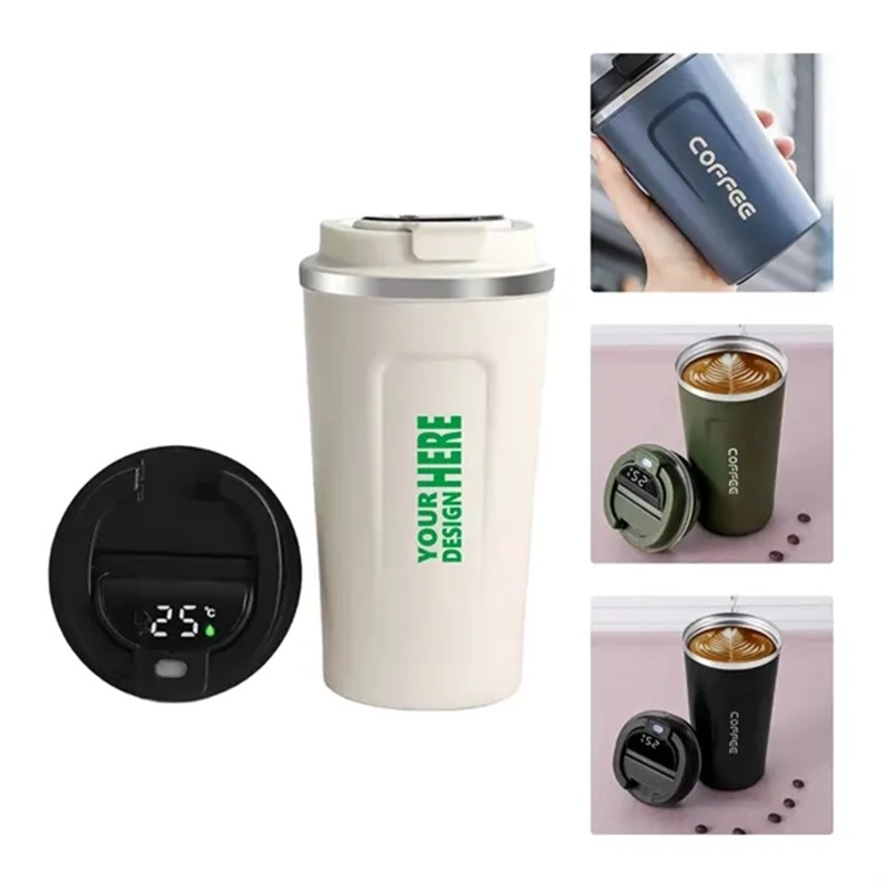 Smart Temperature Measuring Coffee Mug Stainless Steel