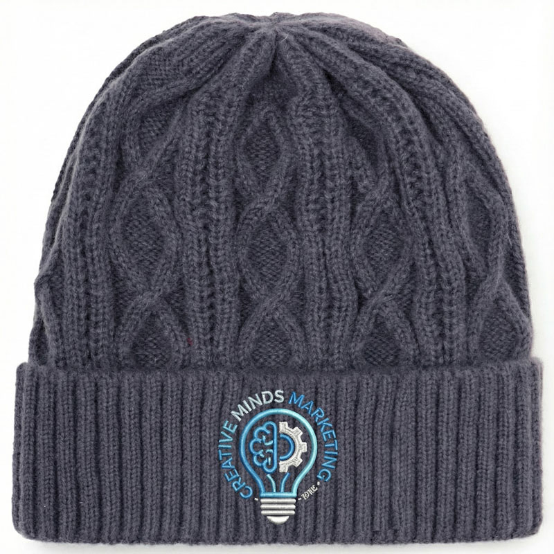 Custom Cable Knit Beanies