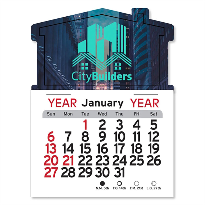 Adhesive Peel-N-Stick&reg; Calendar - House