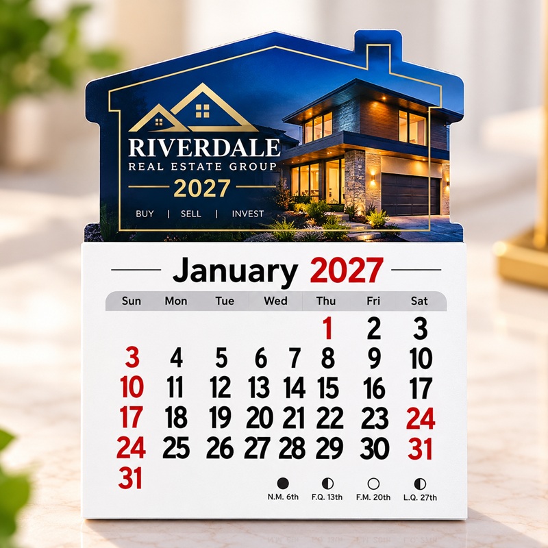 Adhesive Peel-N-Stick&reg; Calendar - House