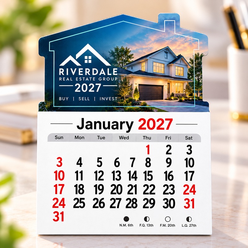 Adhesive Peel-N-Stick&reg; Calendar - House